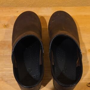 Dansko Dark Brown Leather Clogs